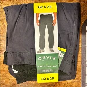 Orvis Men's Dark Gray Fleece Pants 32x29